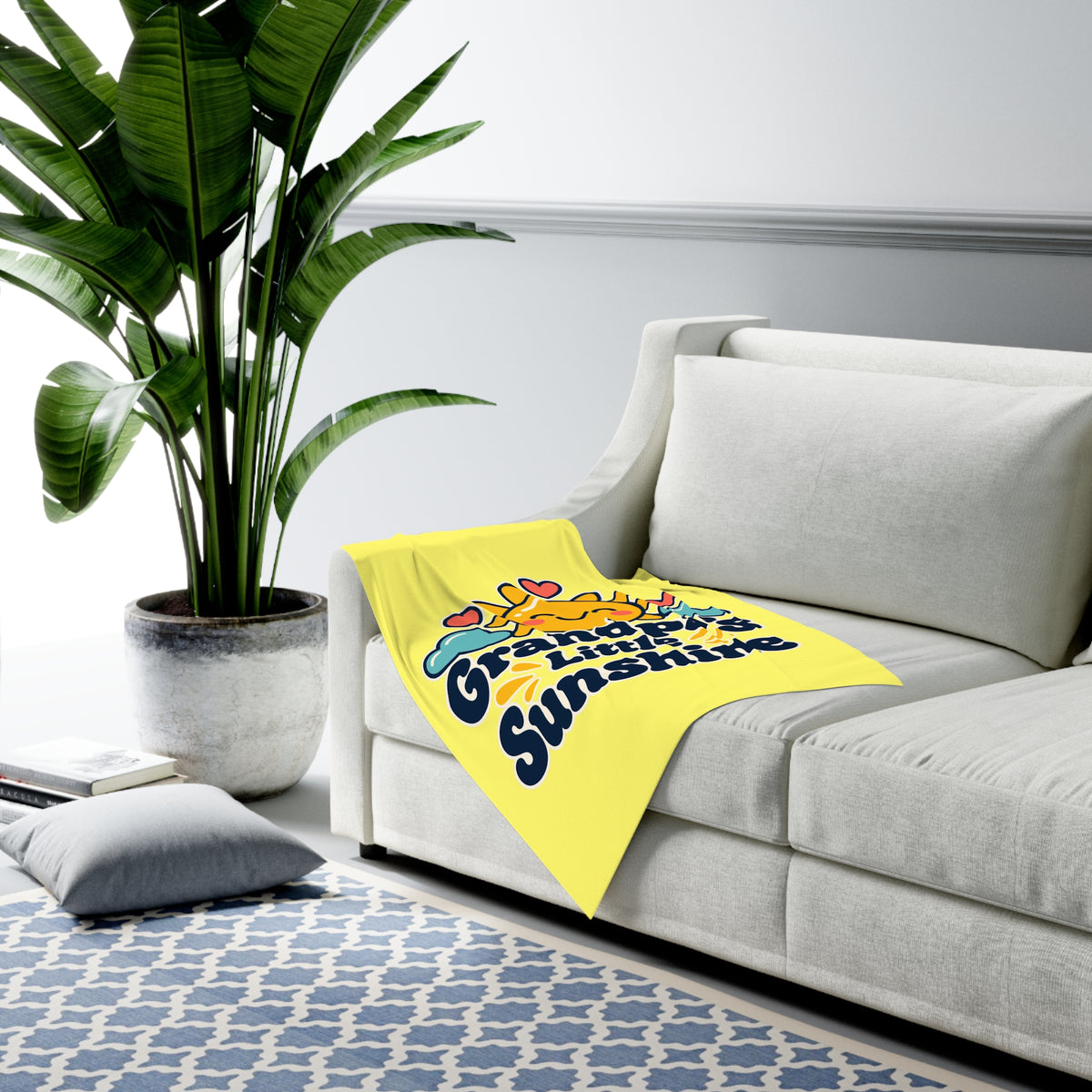 Grandpa’s Little Sunshine Baby Swaddle Blanket